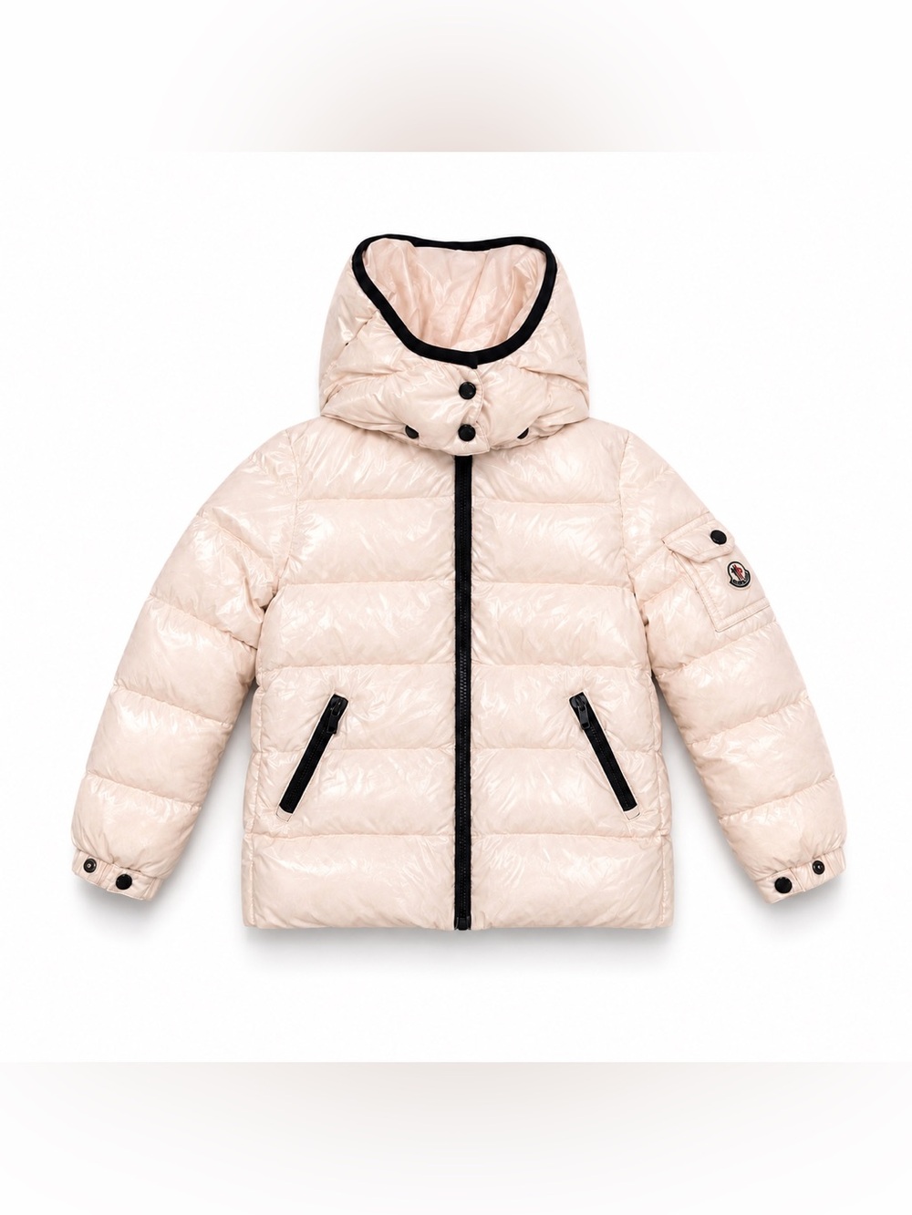 Moncler Girls Bady Down Puffer Jacket Light Pink 3A 100cm Detachable Hood